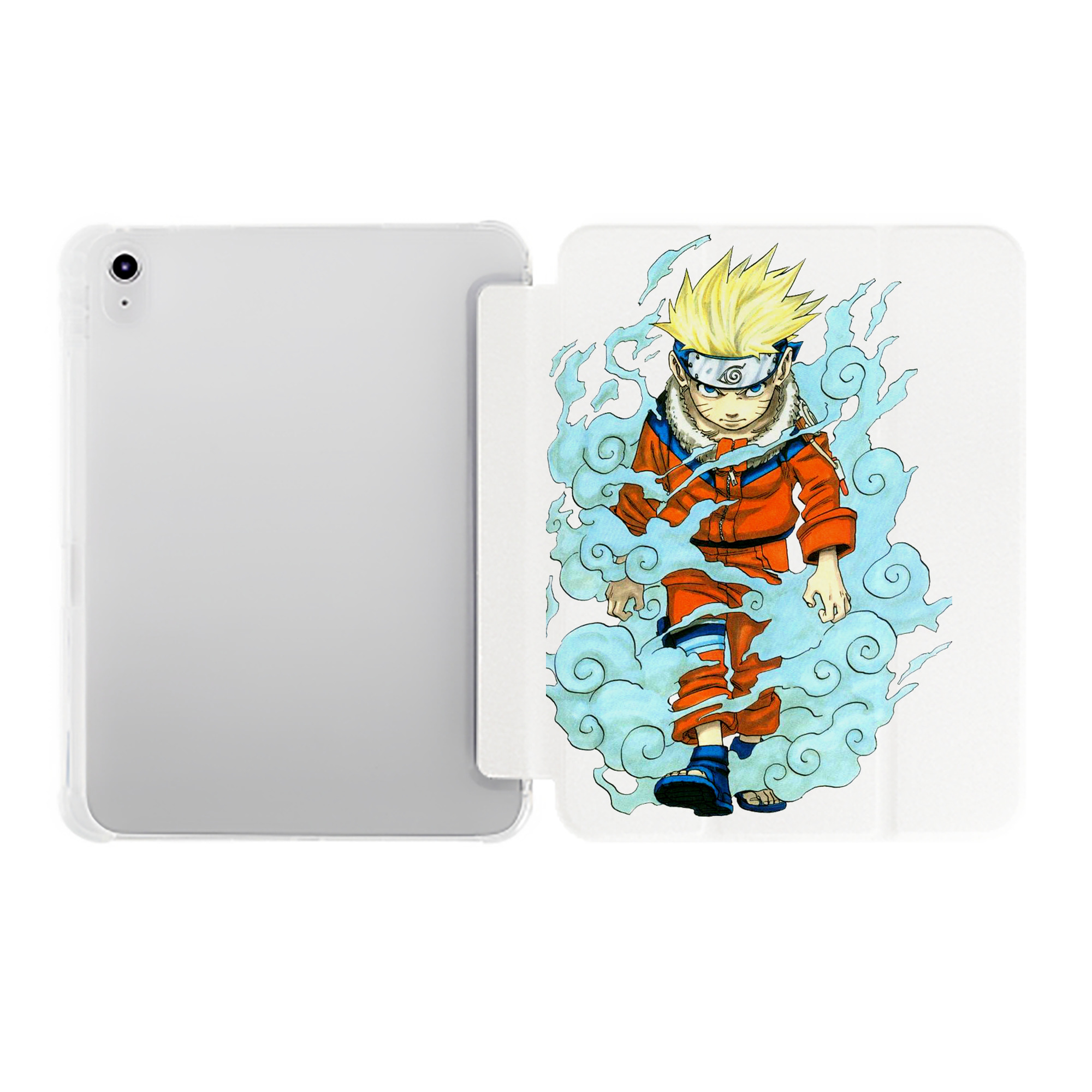 （画像用） NARUTO -ナルト- うずまき ナルト Uzumaki Naruto IPad ケース ペン収納付き 三つ折りスタンド PUレザー×シリコン 対応機種9.5/10.5/10.9インチ